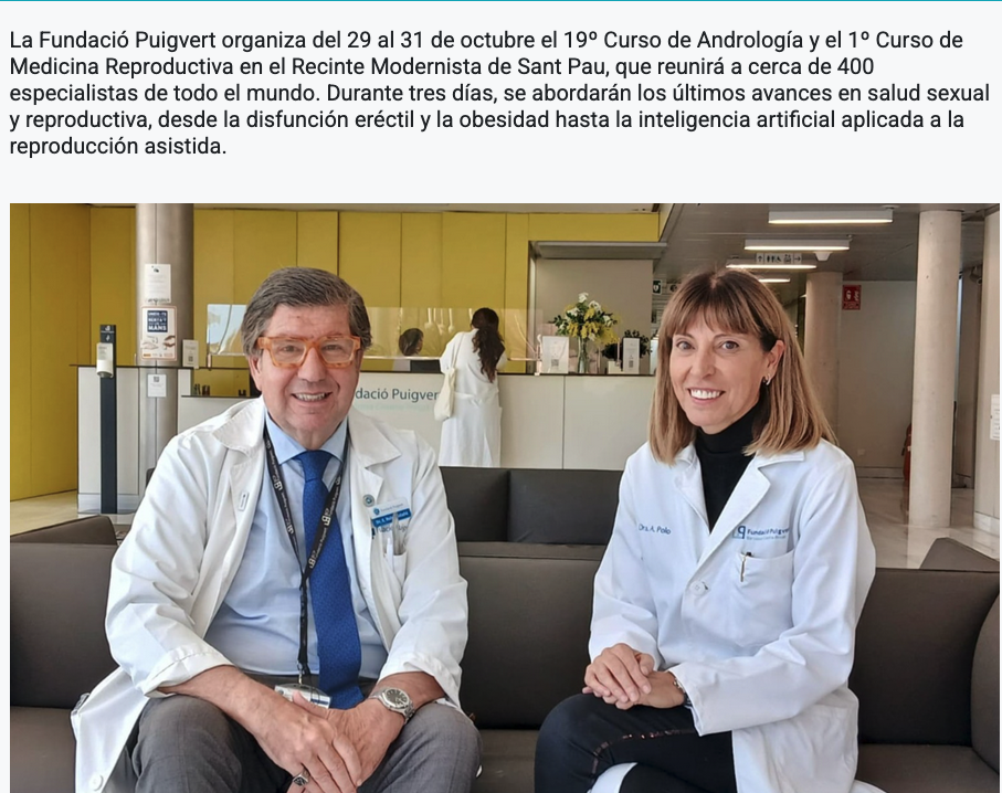 Andrología y medicina reproductiva avanzan hacia un abordaje más multidisciplinar