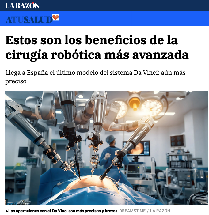 Somos pioneros en el país en realizar una cirugía urológica con el nuevo robot DV5
